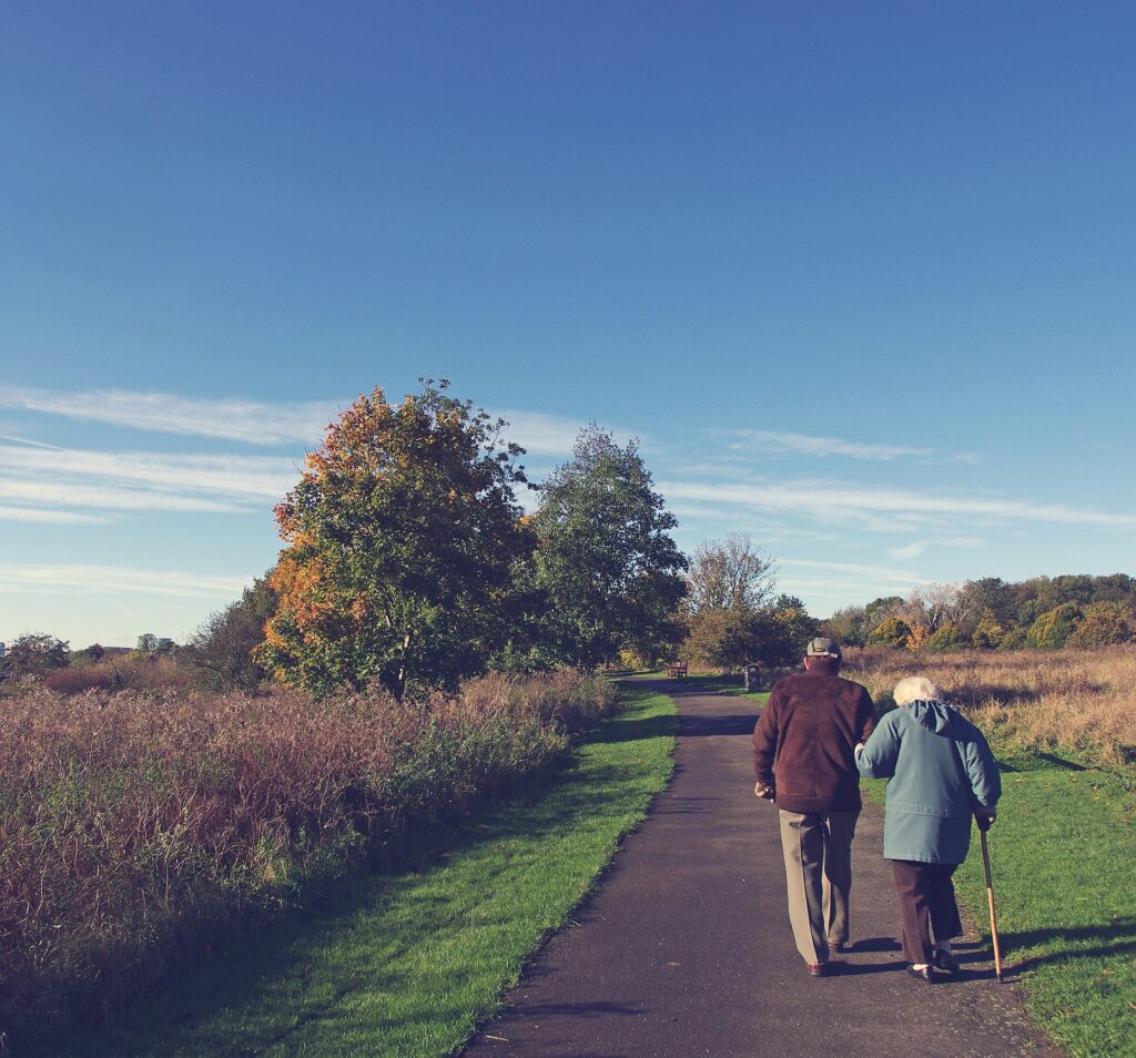 seniors walking